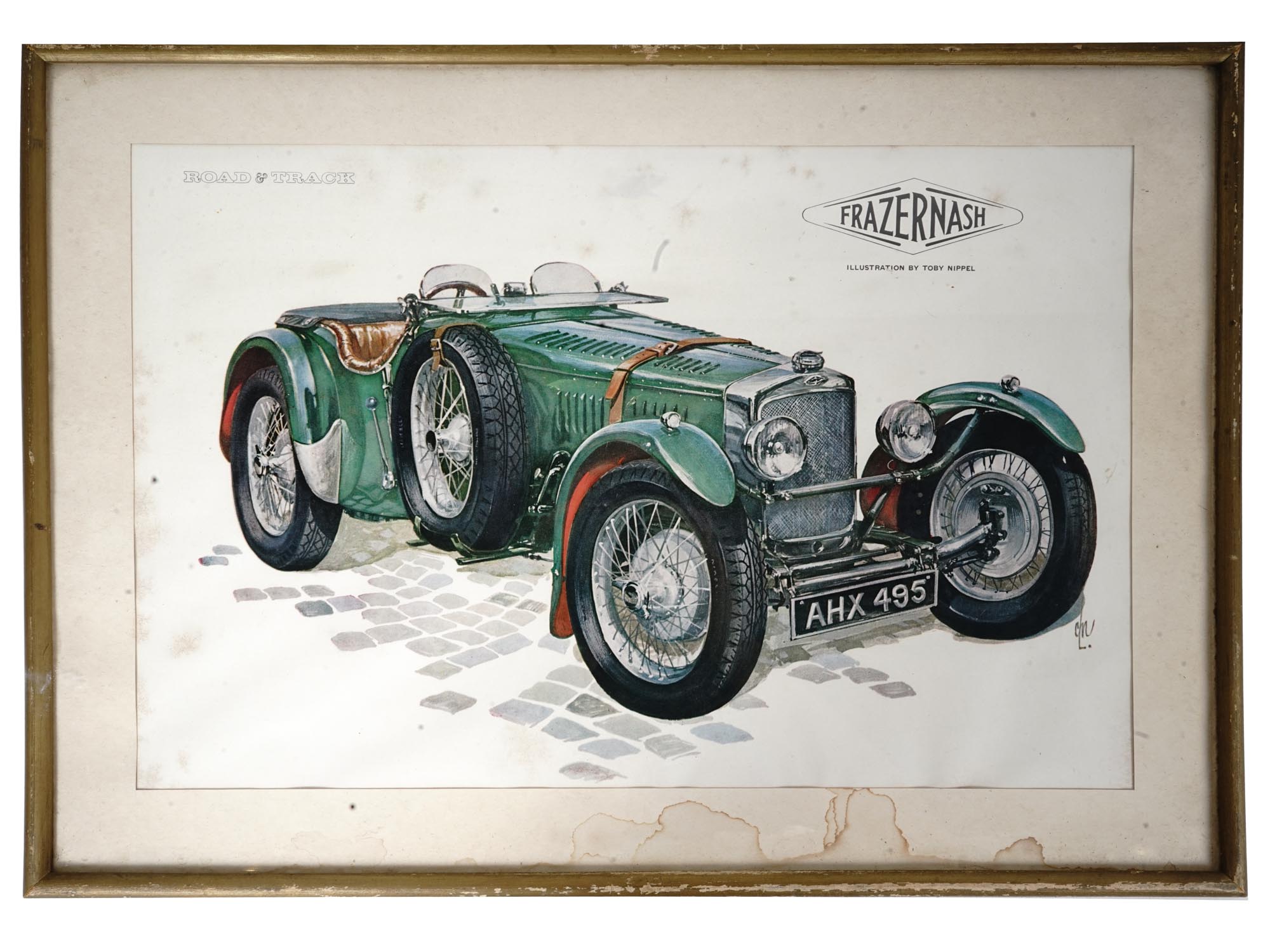 FRAMED WALL PRINTS OF ANTIQUE CARS BY TOBY NIPPEL PIC-1